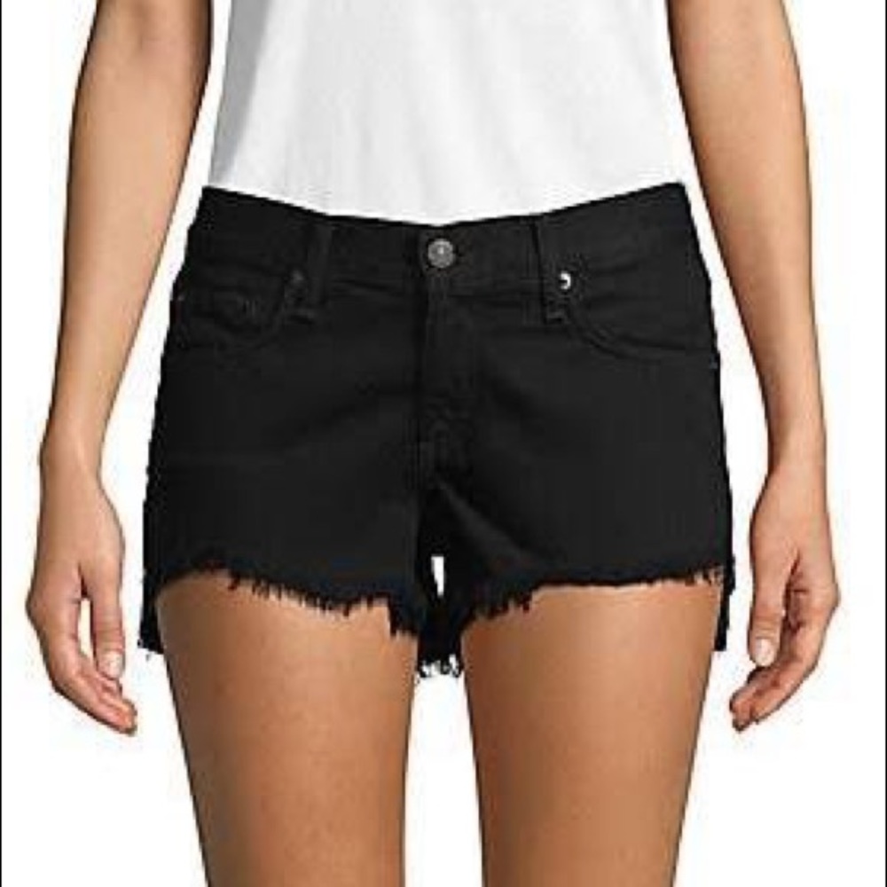 rag & bone black denim shorts